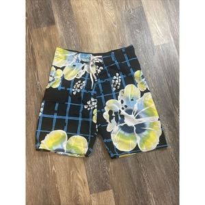 B Split Banana Split Mens Swim Trunks Board Shorts Sz M Skulls Tropical Colorful